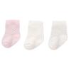 Bibaby Organik Çorap Soket 3lü Puanlı Pembe - Ekru