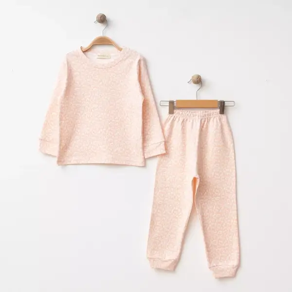 Bebolly Pijama Takımı Baskılı Pudra