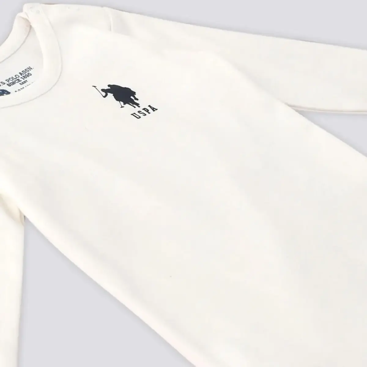 U.S. Polo 2li Takım Bodyli Krem Desenli