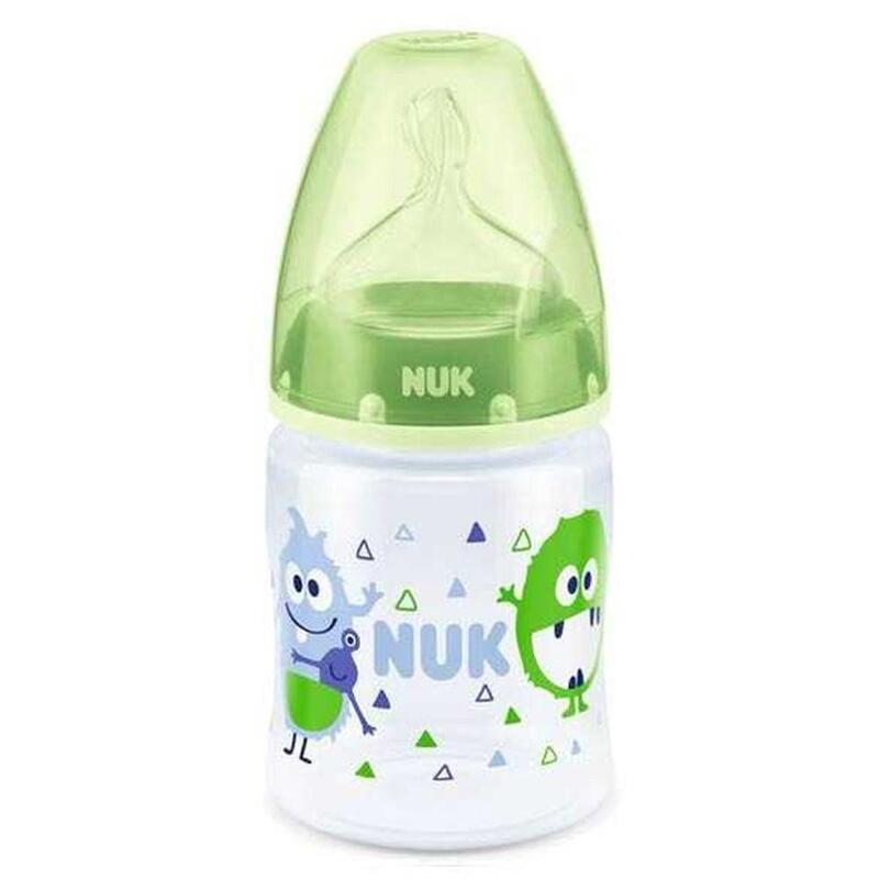 Nuk FC Plus Silikon Emzikli PP Biberon 150 ml Yeşil