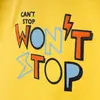 Winimo T-Shirt Wontstop Baskılı Sarı