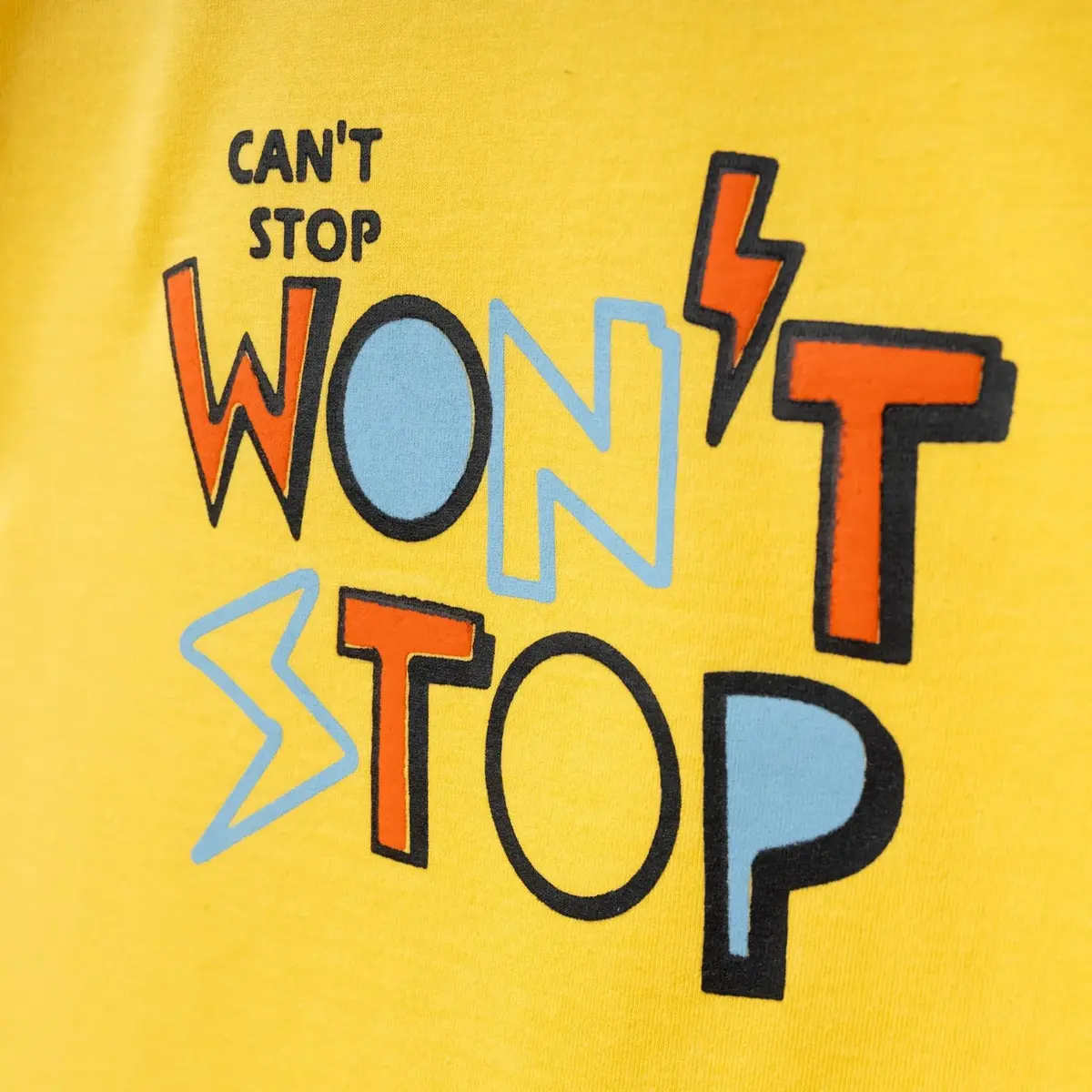 Winimo T-Shirt Wontstop Baskılı Sarı