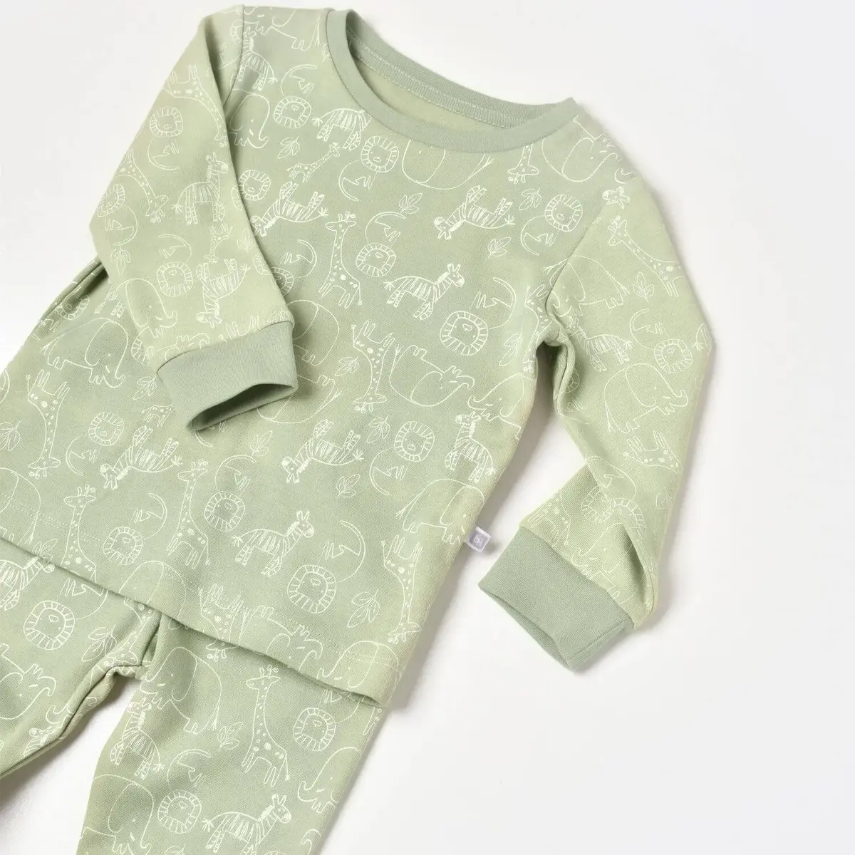 Bibaby Pijama Takımı Zoo Is Good Lime Cream