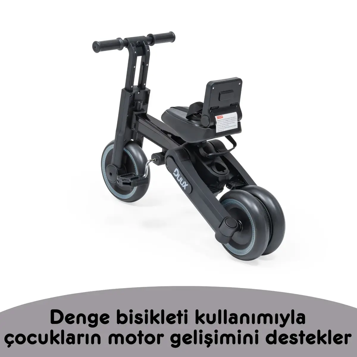 Duux Trike D56 7 in 1 Üç Tekerlekli Bisiklet Siyah