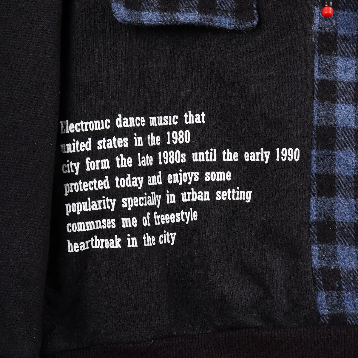 Overdo Sweatshirt Ekoseli Mavi