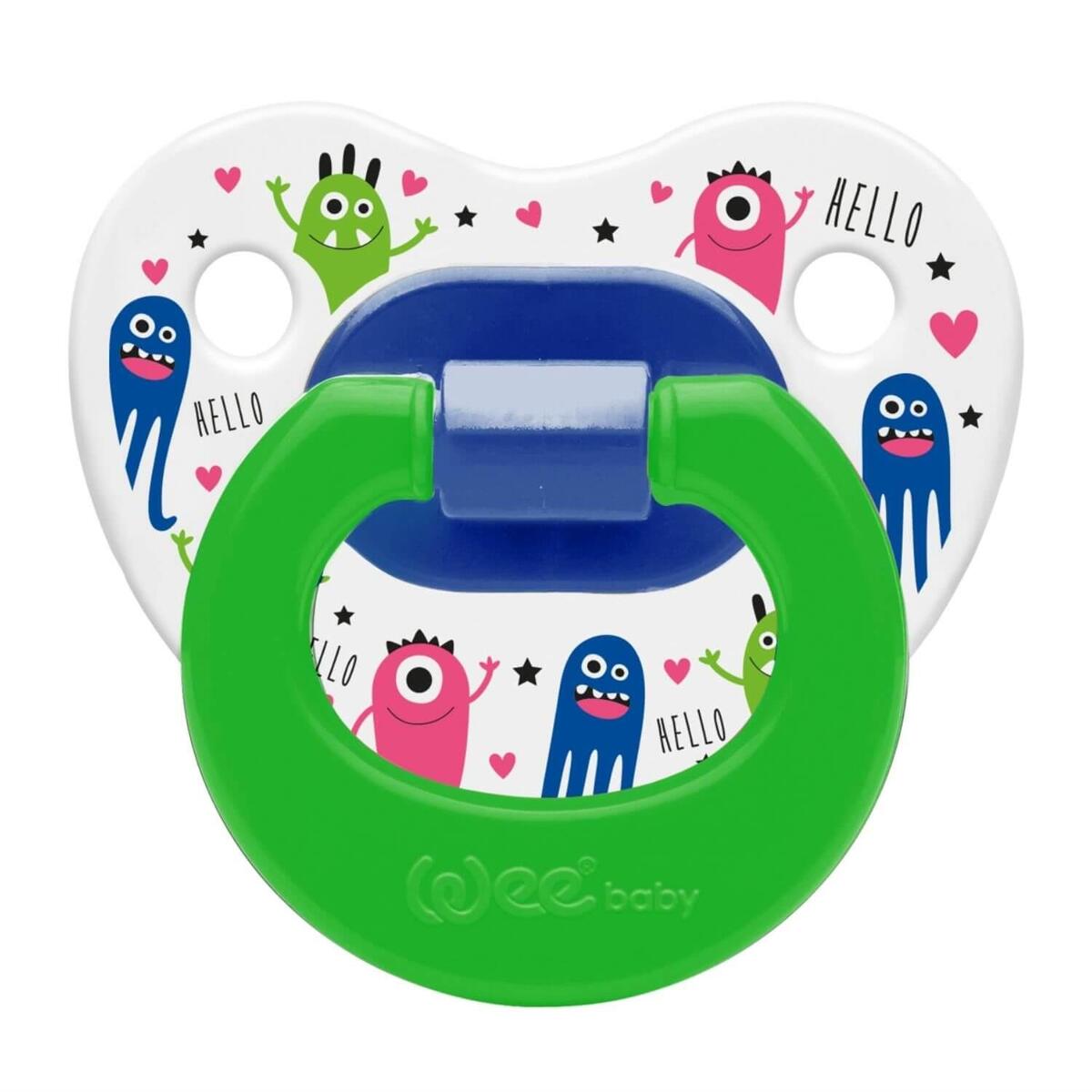 Wee Baby Desenli Gövdeli Damaklı Emzik 6+ Ay
