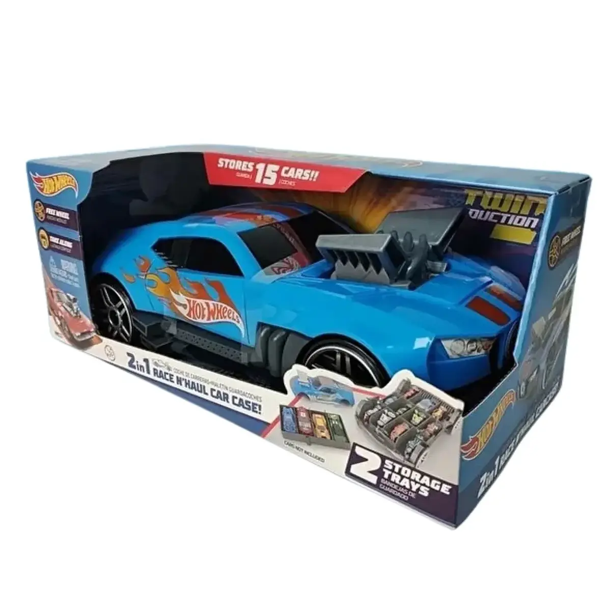 Hot Wheels 2'Si 1 Arada Race 'N Haul Araba Saklama Kutusu Mavi