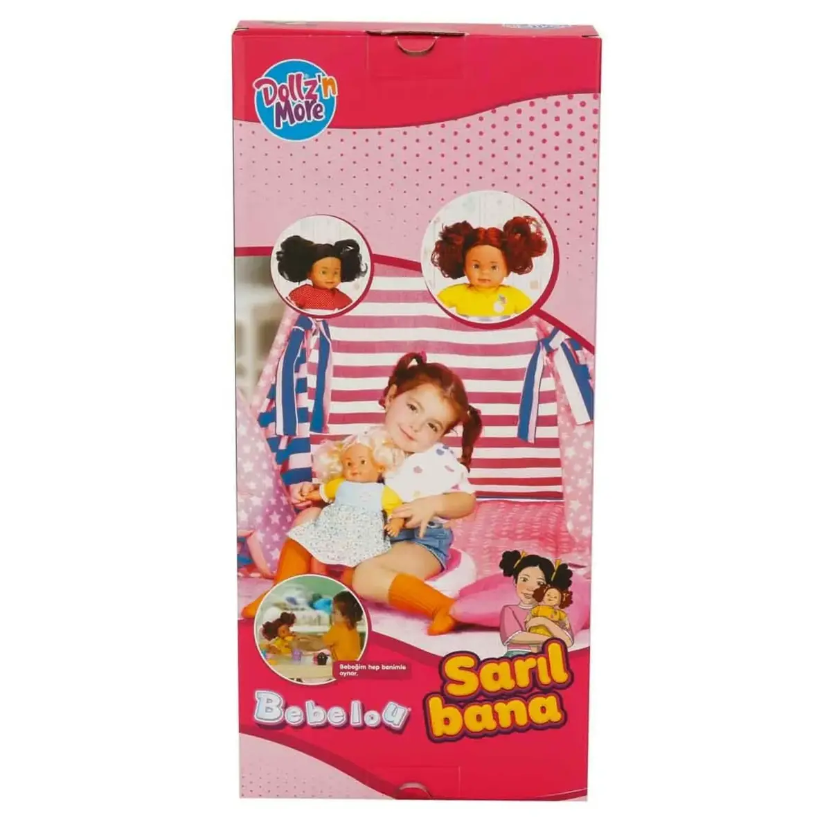 Bebelou Sarıl Bana Siyah Saçlı 40 Cm