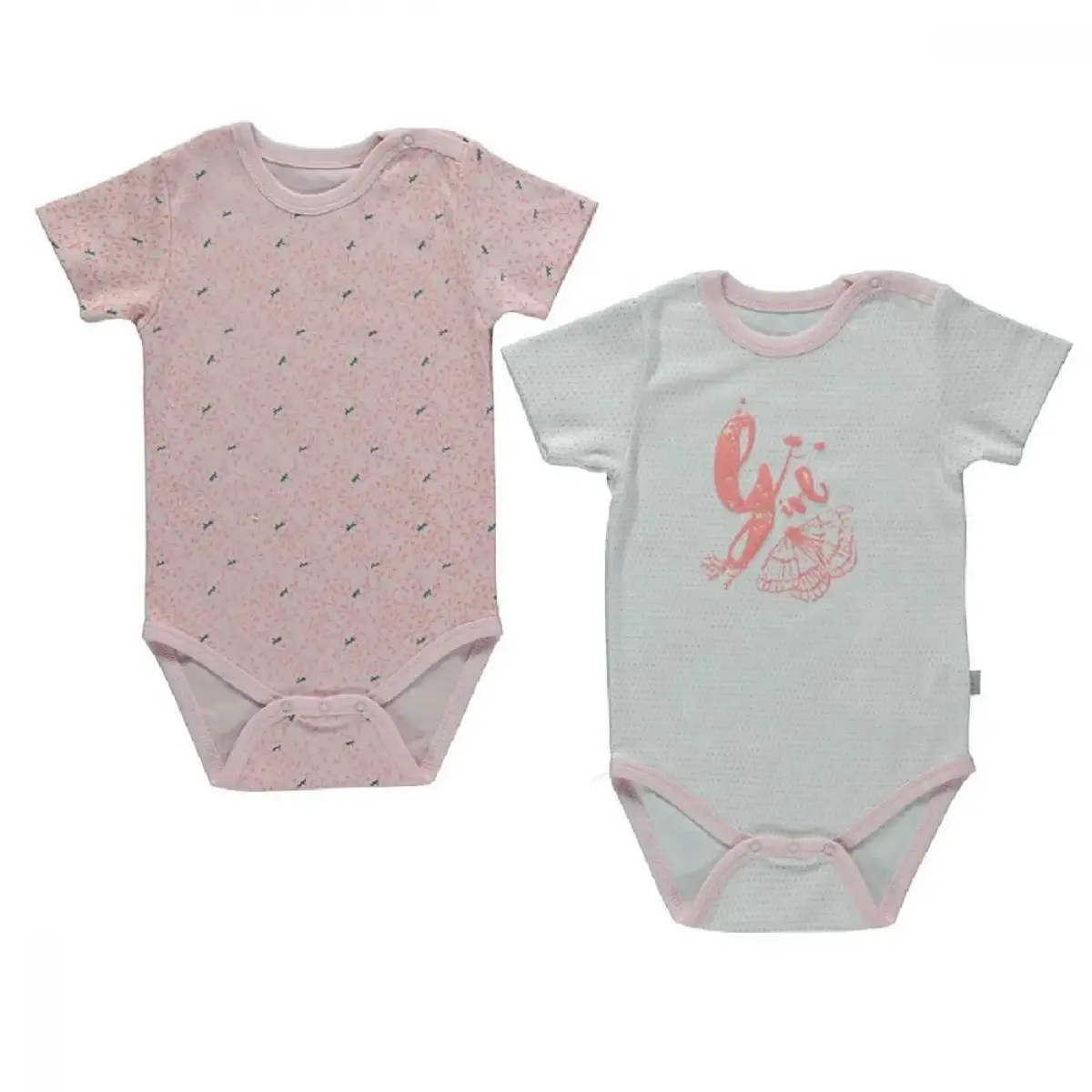 Bebetto Body Kısa Kol 2li İnterlok Water Lily Pembe Bebetto Body Kısa Kol 2li İnterlok Water Lily Pembe