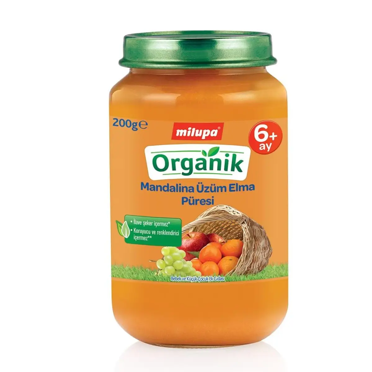Milupa Organik Mandalina Üzüm Elma Kavanoz Maması 200 gr