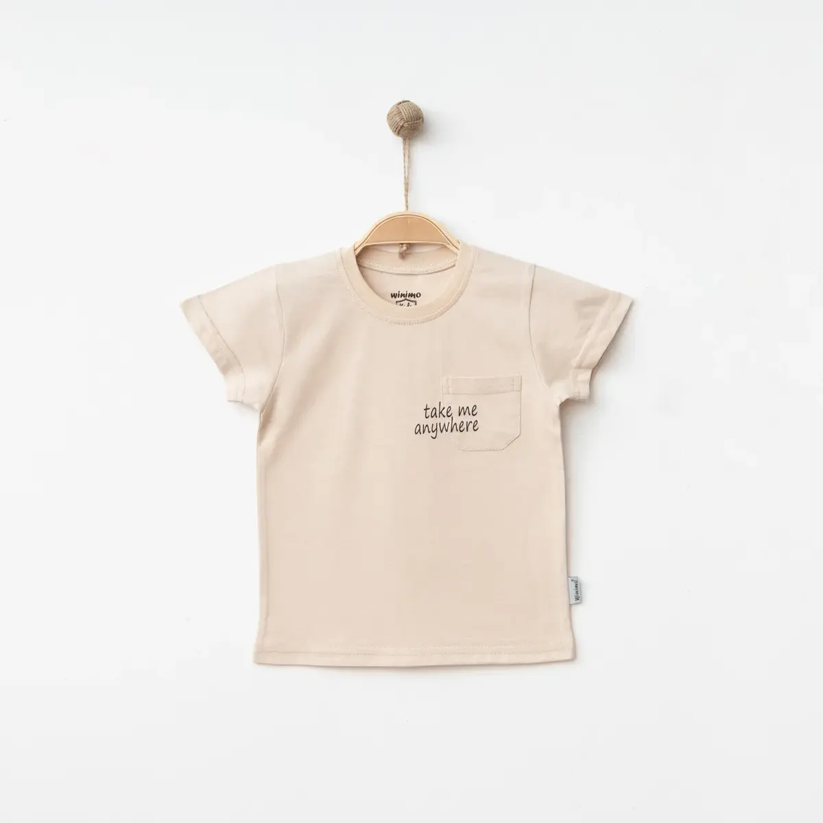 Winimo T-Shirt Take Me Baskılı Bej