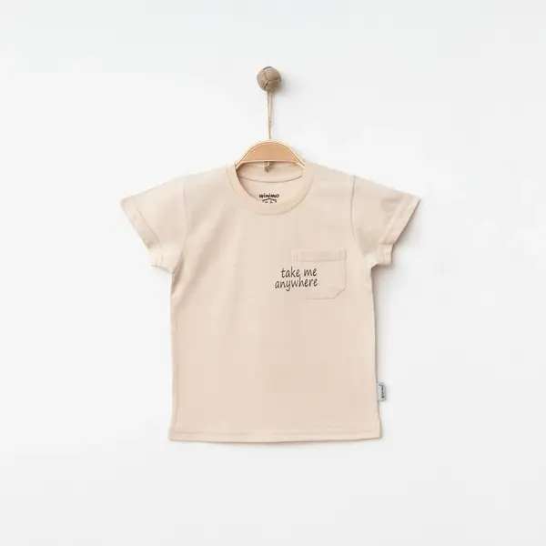 Winimo T-Shirt Take Me Baskılı Bej