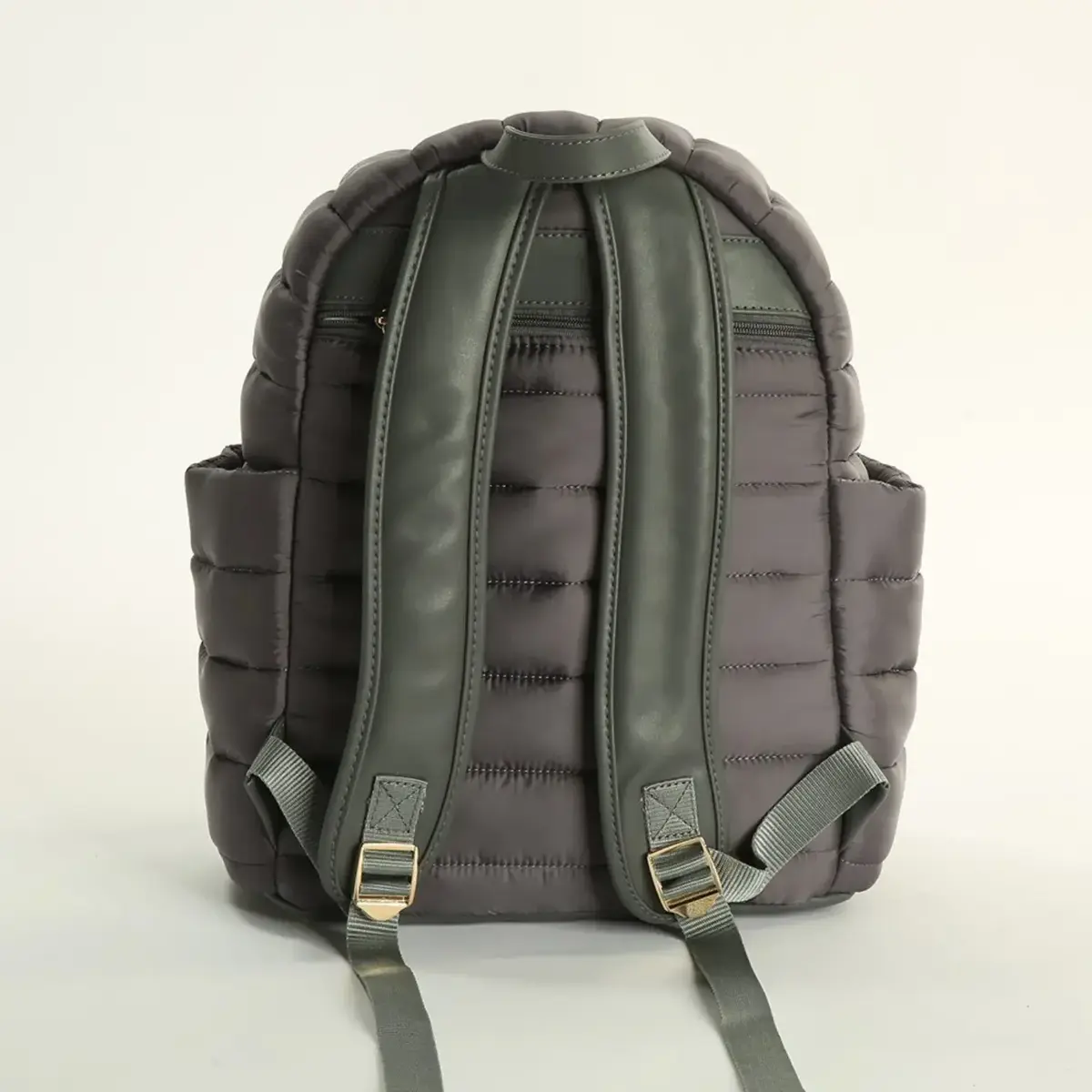 M&Y Collection Puff Deri Sırt Çantası Gri / Grey