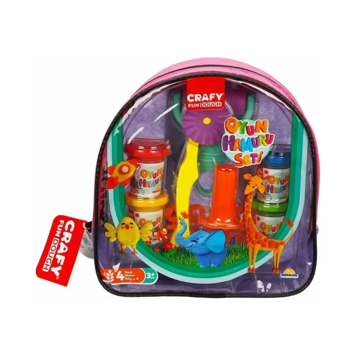 Crafy Sırt Çantalı Oyun Hamuru Seti 200 g 18 Parça