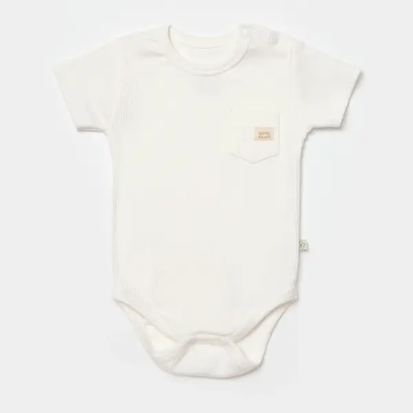 Bibaby Organik Body Kısa Kol Modal Nature Relax Ecru