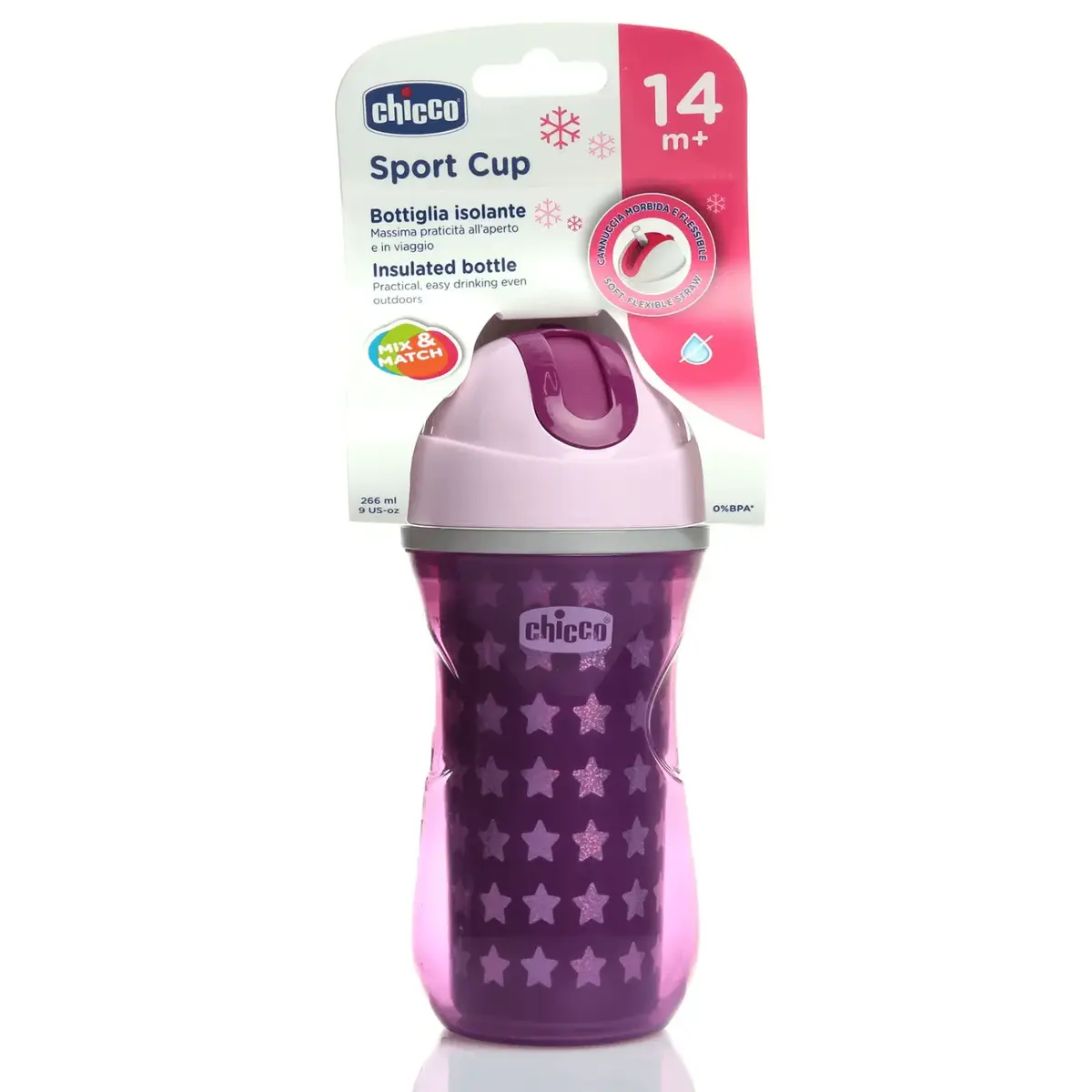 Chicco Isı Yalıtımlı Sport Bardak Pipetli 14+ Ay Kız