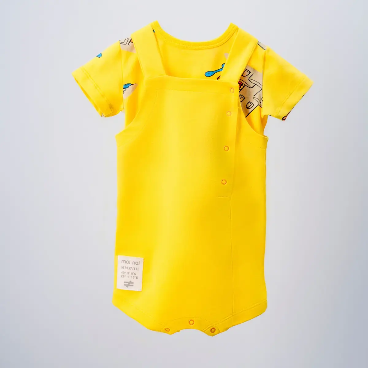 Moi Noi Salopet Çıtçıtlı Sarı Moi Noi Salopet Çıtçıtlı Sarı