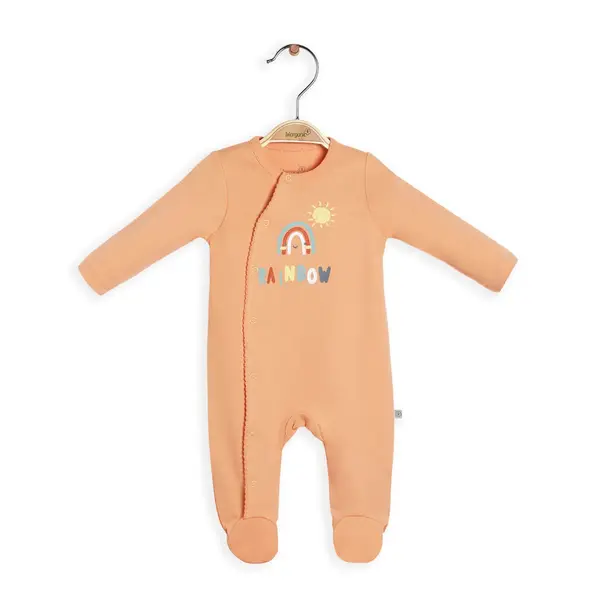 Bibaby Organik Tulum Happy Rainbow Somon - Ekru