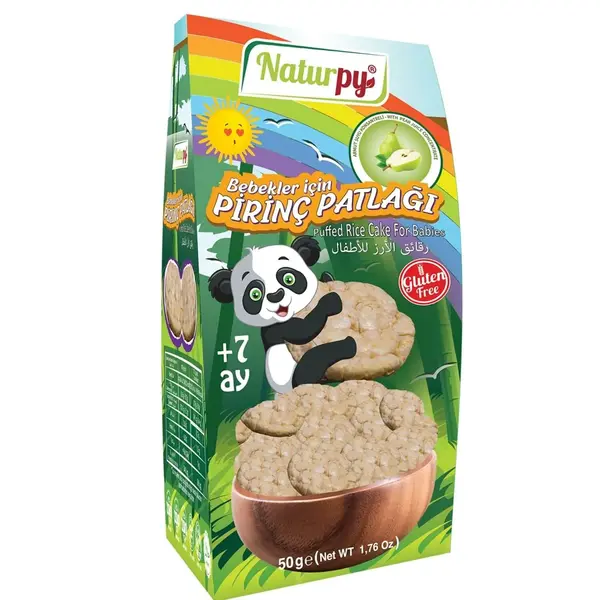 Naturpy Glutensiz Pirinç Patlağı Armutlu +7 Ay 50 gr