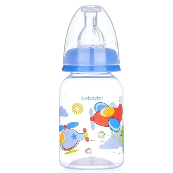 Bebedor Silikon Emzikli Desenli PP Biberon 125 ml 0+ Ay