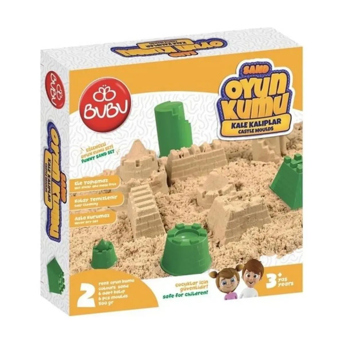 Bu-Bu Oyun Kumu Ve Kale Kalıplı Set 500 Gr.
