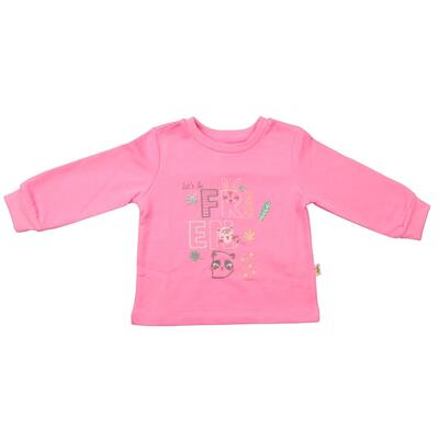 Mini Damla Sweatshirt Friend Pembe