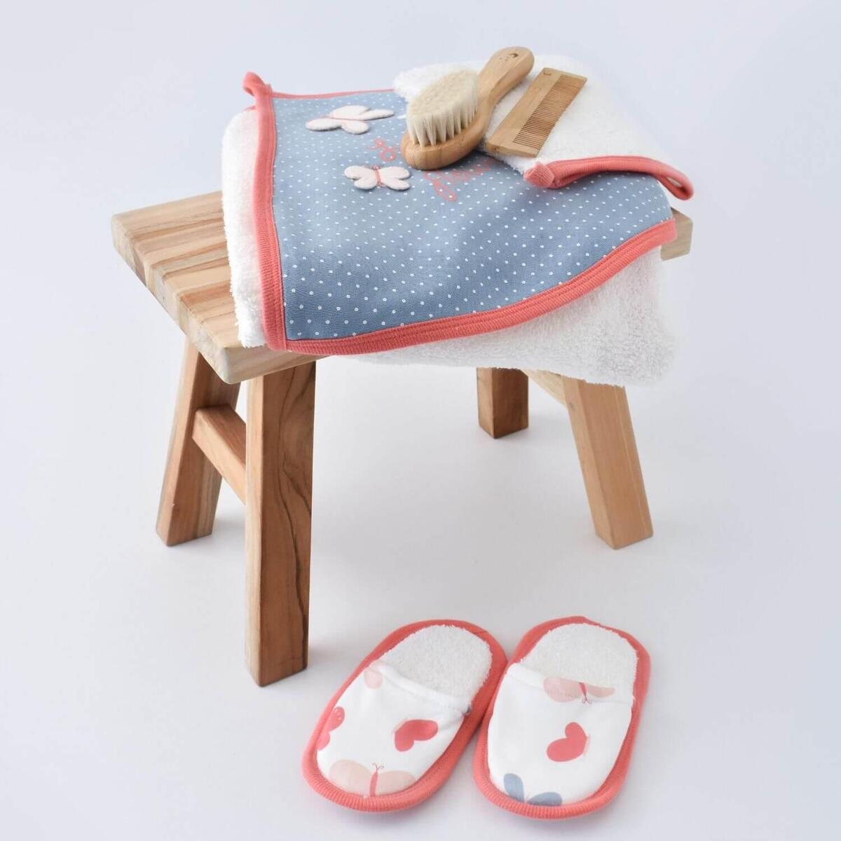 Bibaby Organik Bornoz Takımı Wild Flowers Coral