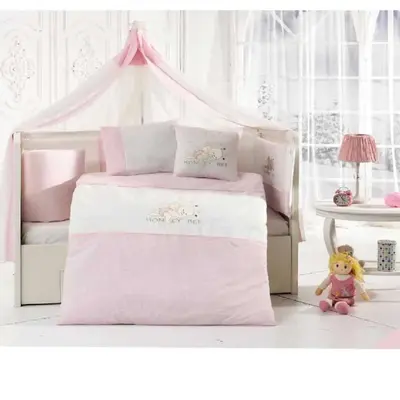 Mini Damla Cute Bear Uyku Seti 75x130 cm Pembe