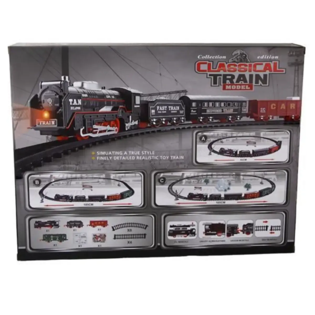 Vardem Kutulu 23 Parça Classic Model Tren Set
