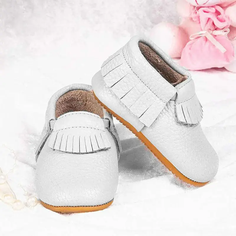 Ella Bonna Bebek Ayakkabısı Hakiki Deri Mokasen Beyaz