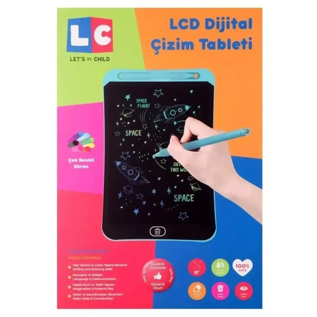 LC Dijital Renkli Çizim Tableti 12"