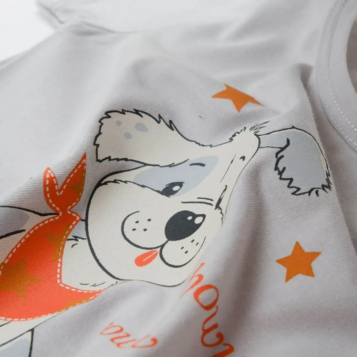 Bibaby 2Li Takım Şortlu Bow Dog Beyaz