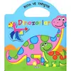 Çiçek Boya Ve Yapıştır Dinozorlar Mavi
