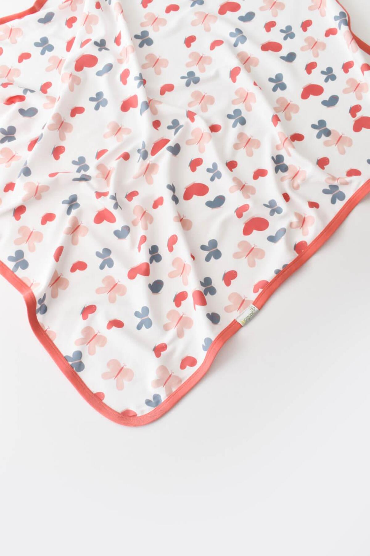 Bibaby Organk Zıbın Takımı Battaniyeli Tüllü Wild Flowers Coral