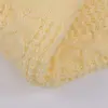 Mini Damla Battaniye Triko Penguen Nakışlı Sarı