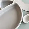 OiOi Porsiyon Vakumlu Mama Tabağı Powder Grey