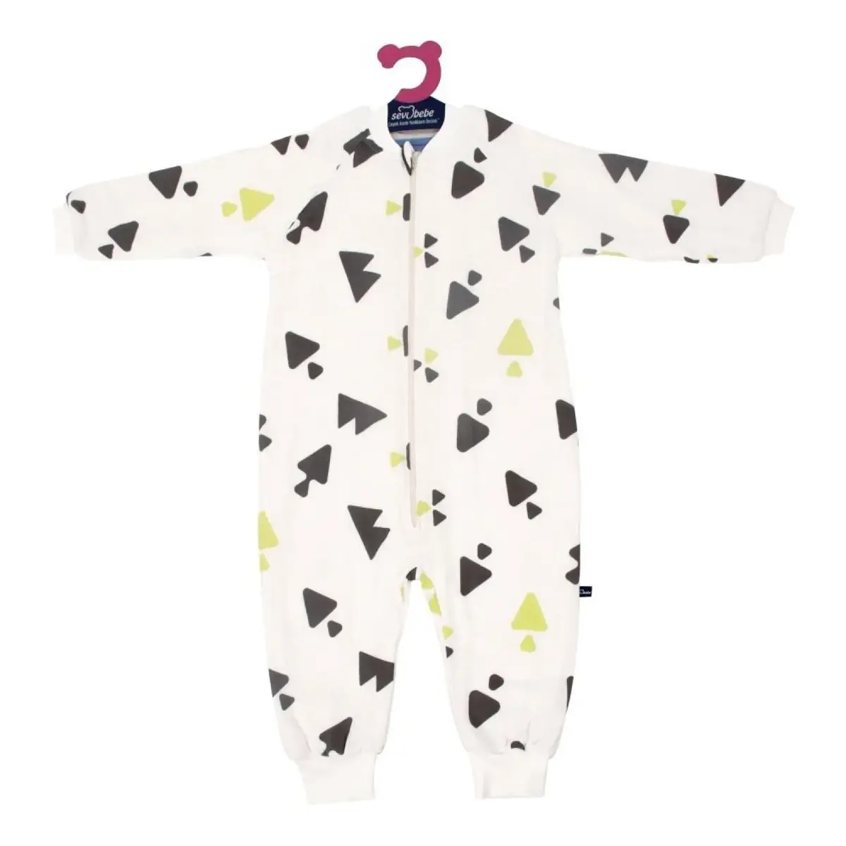 Sevi Bebe Organik Müslin Uyku Tulumu 3 Yaş Üçgen Desen