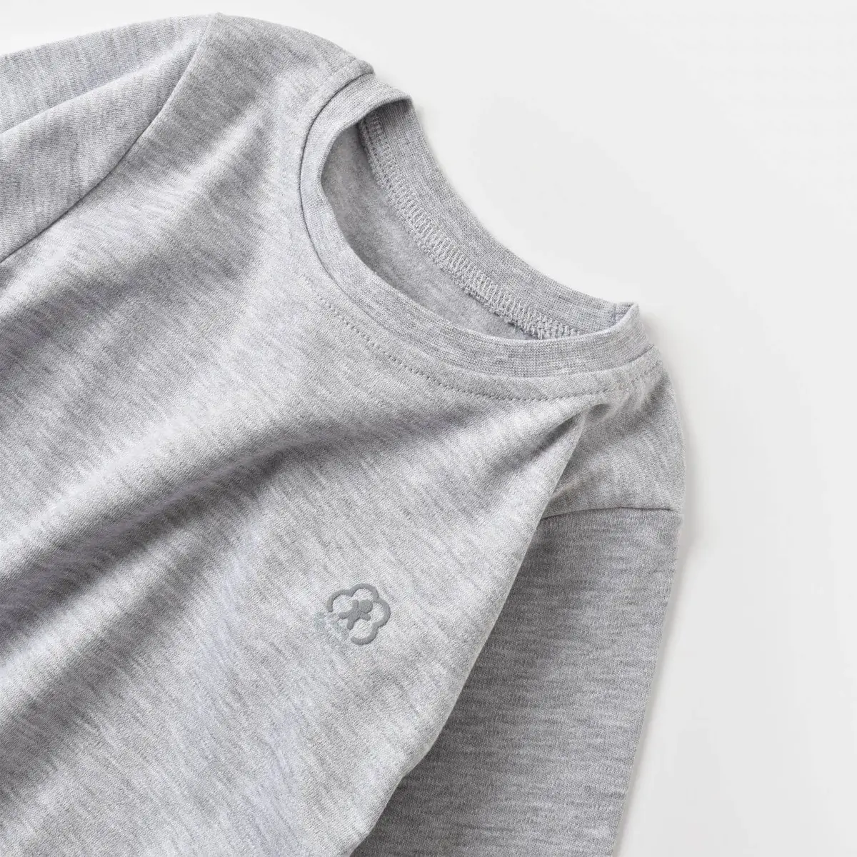 Bibaby Organik Sweatshirt Little Basic Gri Melanj
