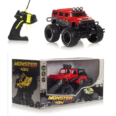 Galtoys Monster Şarjlı Uzaktan Kumandali Araba 4x4 Kırmızı 1:14 