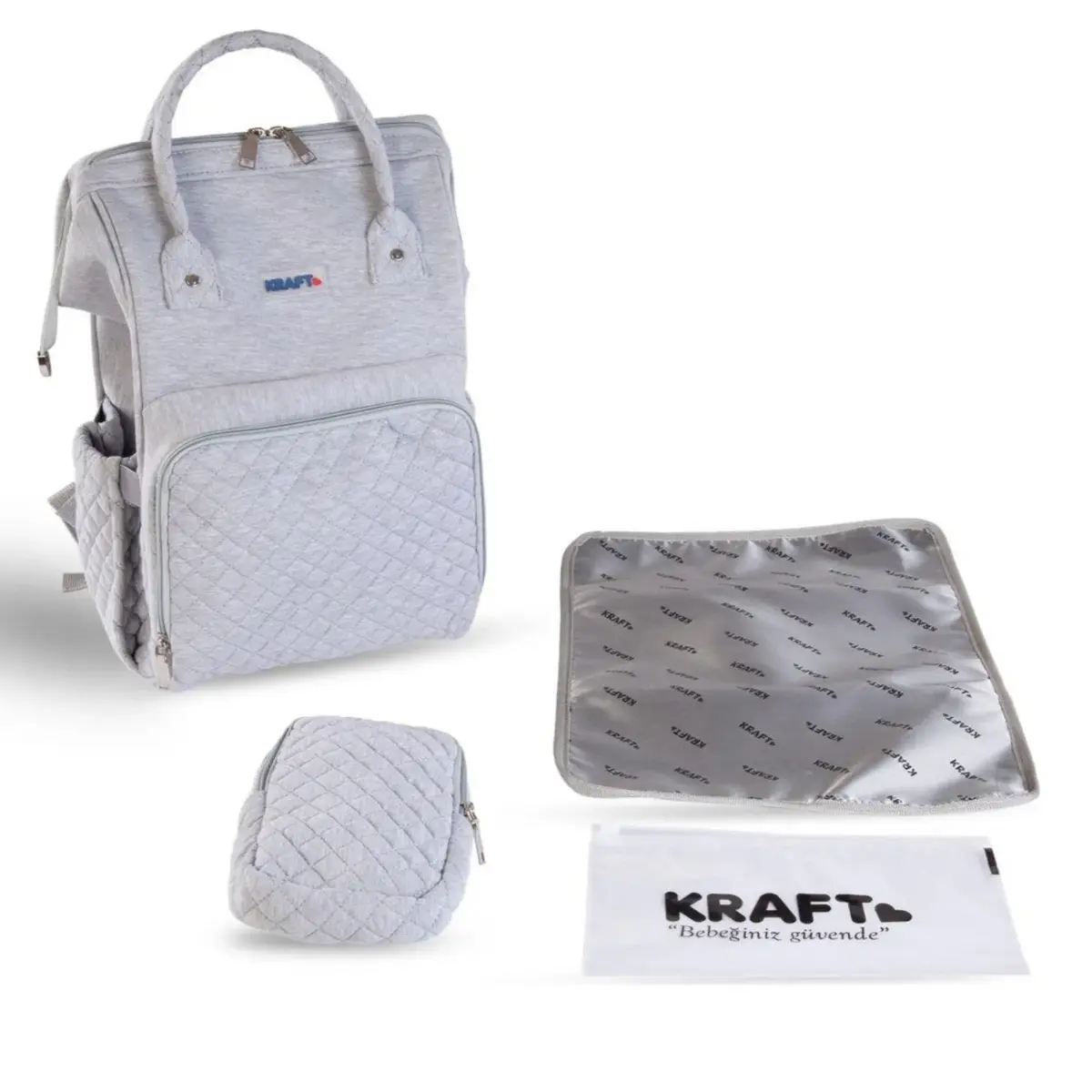 Kraft Ebony Anne Bebek Bakım Çantası Gri