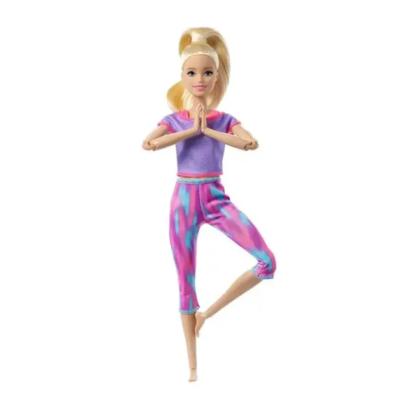 Barbie Sonsuz Hareket Bebeği Sarışın Desenli Taytlı