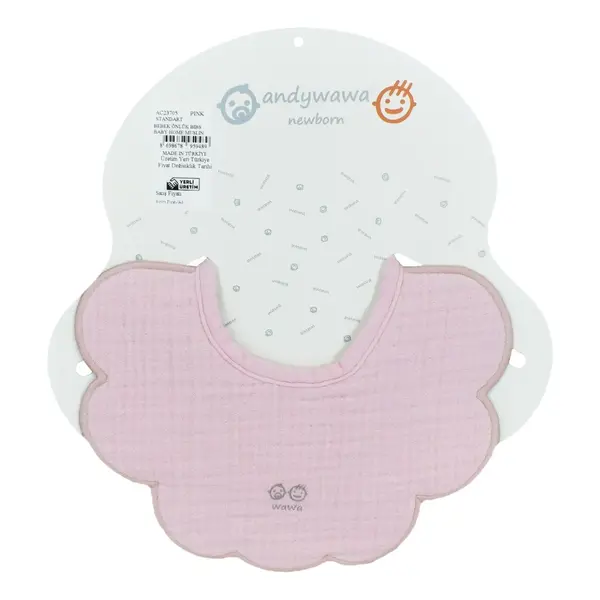 Andy Wawa Önlük Müslin Baby Home Pembe