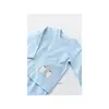 Bibaby Organik Pijama Takımı Hello New Penguins Mavi