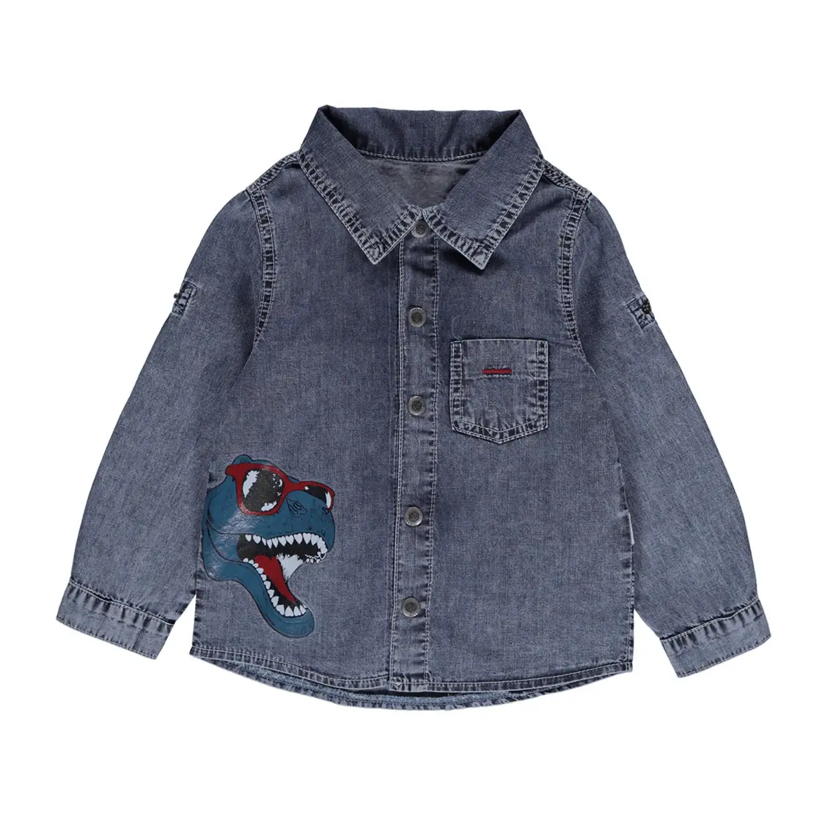 Overdo Gömlek Dinazor Baskılı Kot