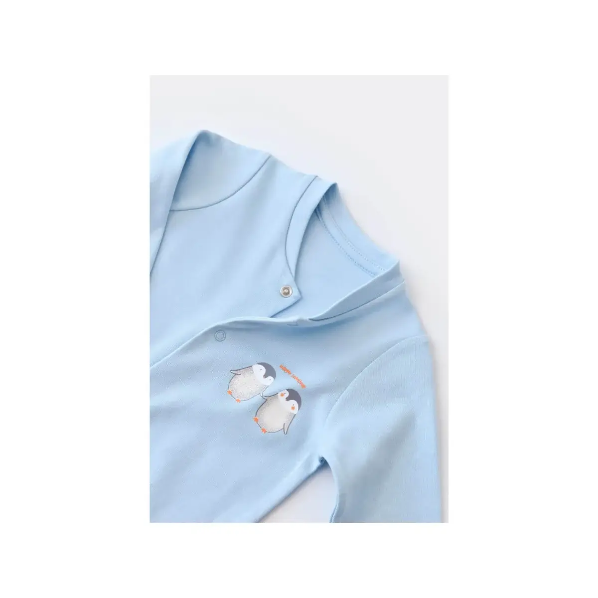 Bibaby Organik Tulum Hello New Penguins Mavi