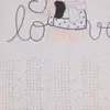 Mini Damla Battaniye Triko Love Nakışlı Gri