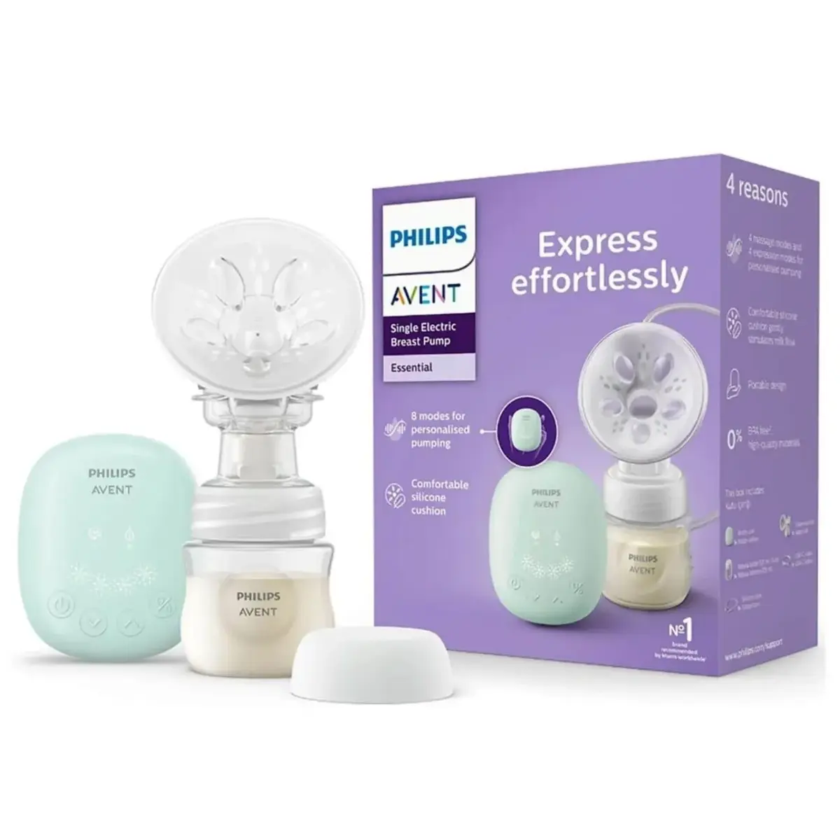 Philips Avent Tekli Elektrikli Göğüs Pompası SCF323/11 Essentials ve Tek Kullanımlık Göğüs Pedi 24lü