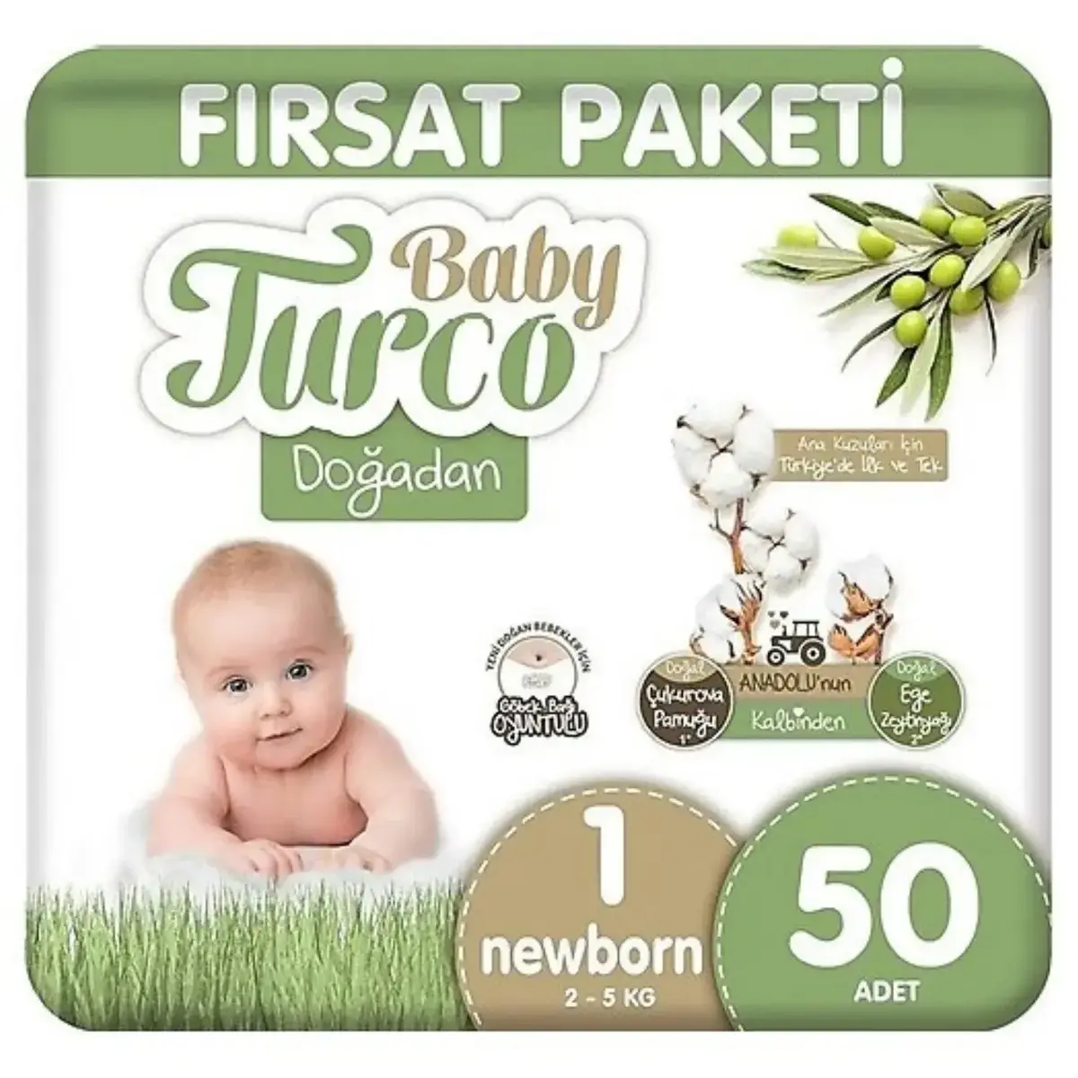 Baby Turco Doğadan Bebek Bezi Yenidoğan 50li Fırsat Paketi