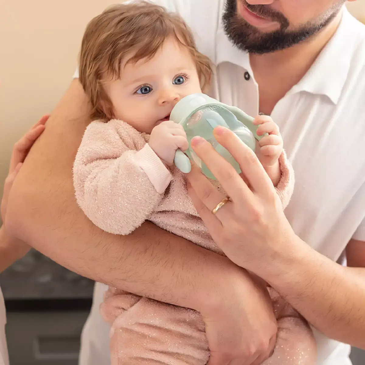 Mamajoo Kulplu Eğitici Bardak 270 ml Powder Green