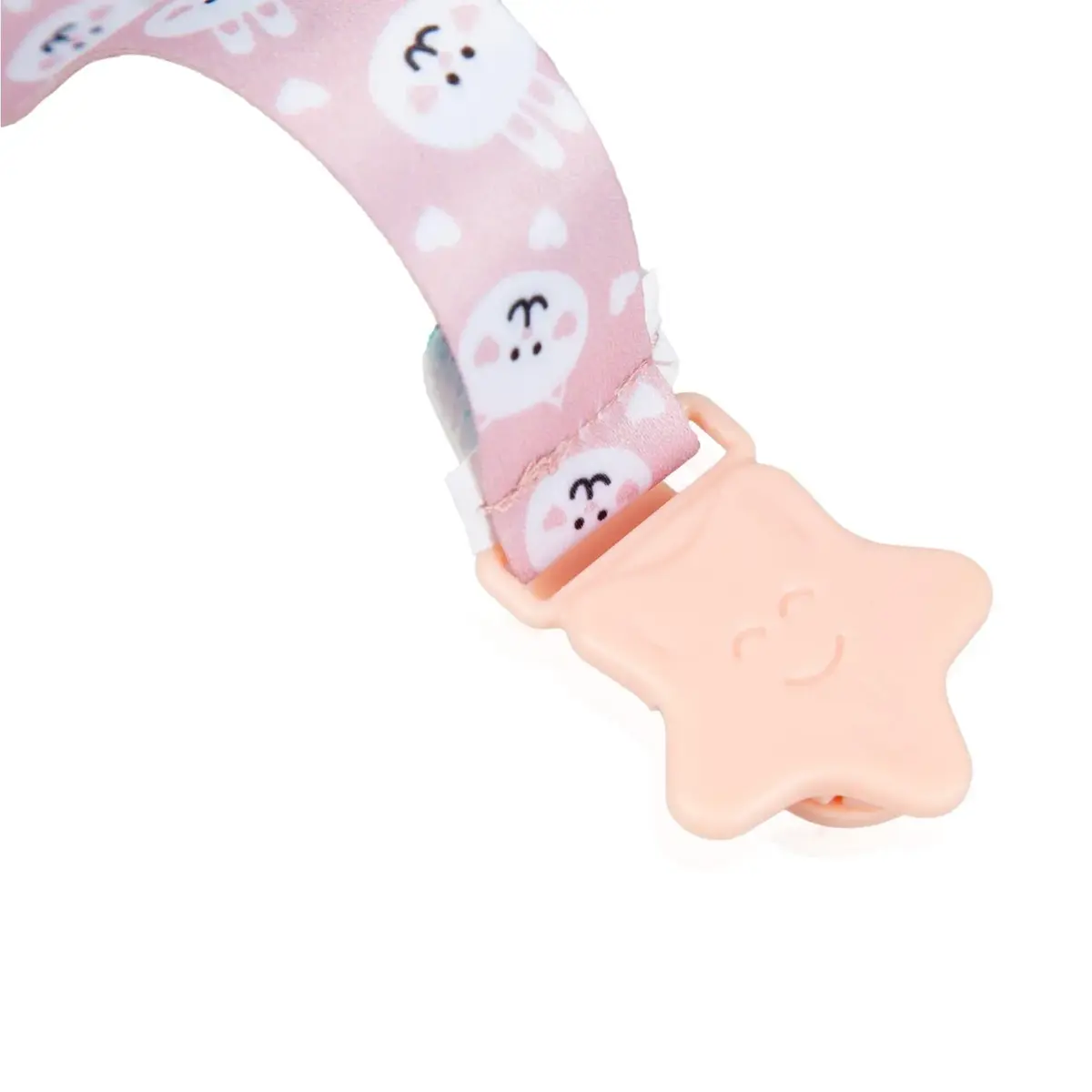 Babyjem Emzik Tutacağı Desenli Pembe Ayıcık